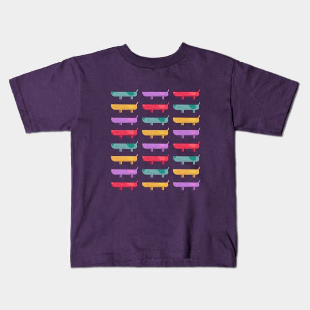 Long Dog Kids T-Shirt by Cat Bone Design